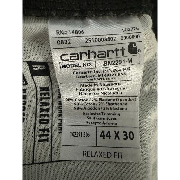 CARHARTT Rugged Flex Relaxed Fit Canvas Work Pant Pants Black- Men’s 40W 30L - Picture 7 of 7
